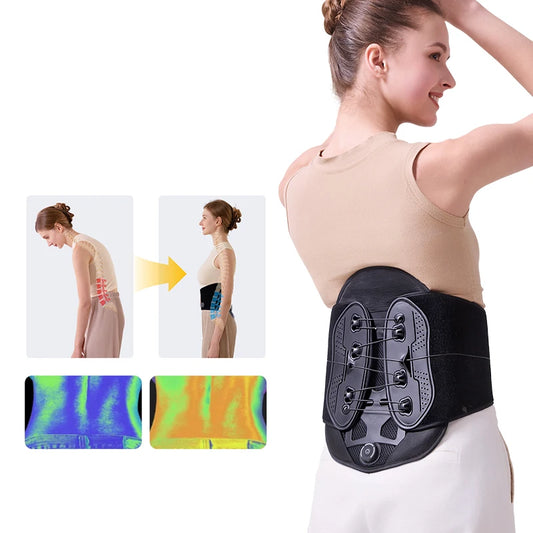 Corelva SlimFit Support Belt - 3D lumbar plate back brace for smaller frames