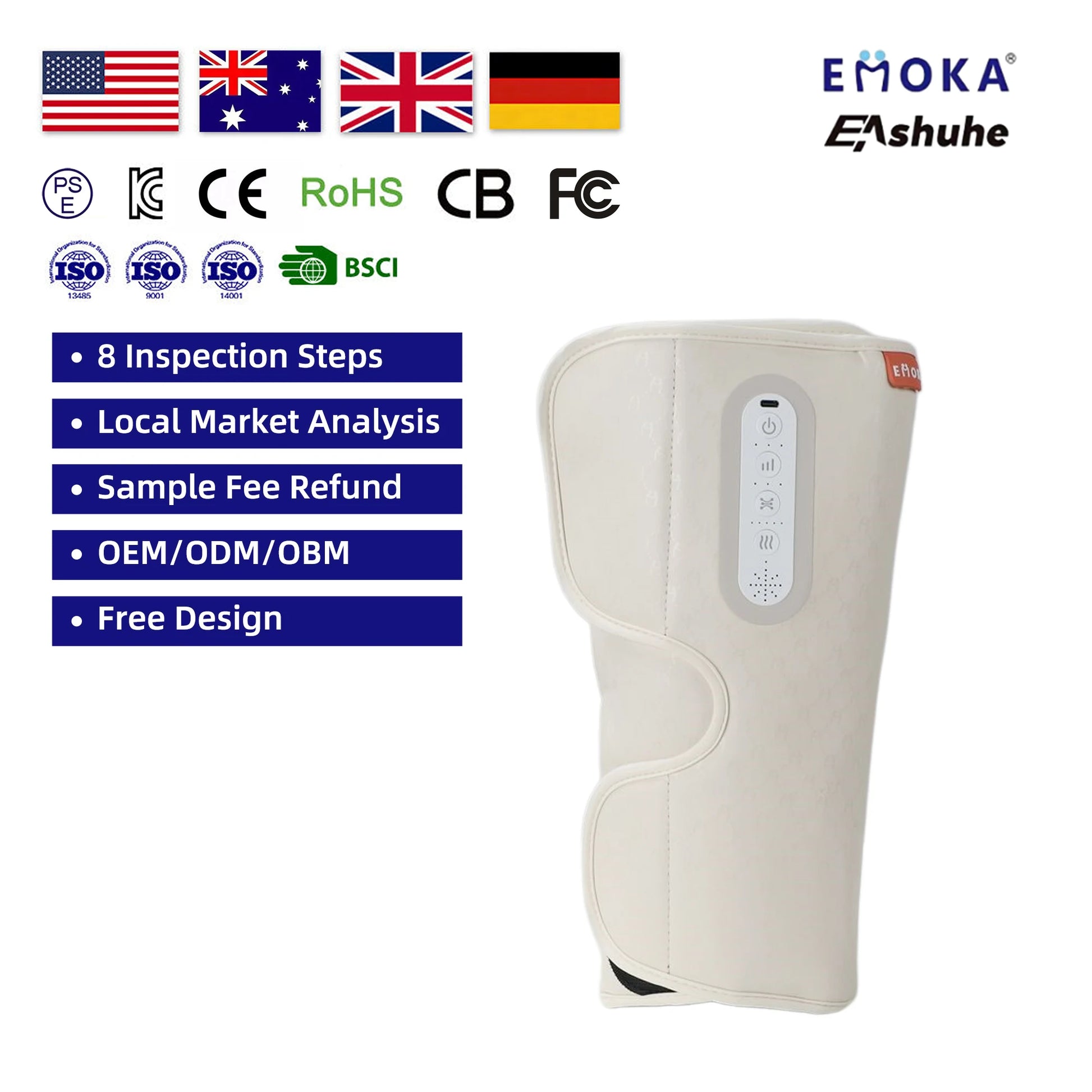 Corelva Leg Revive cordless air compression calf massager