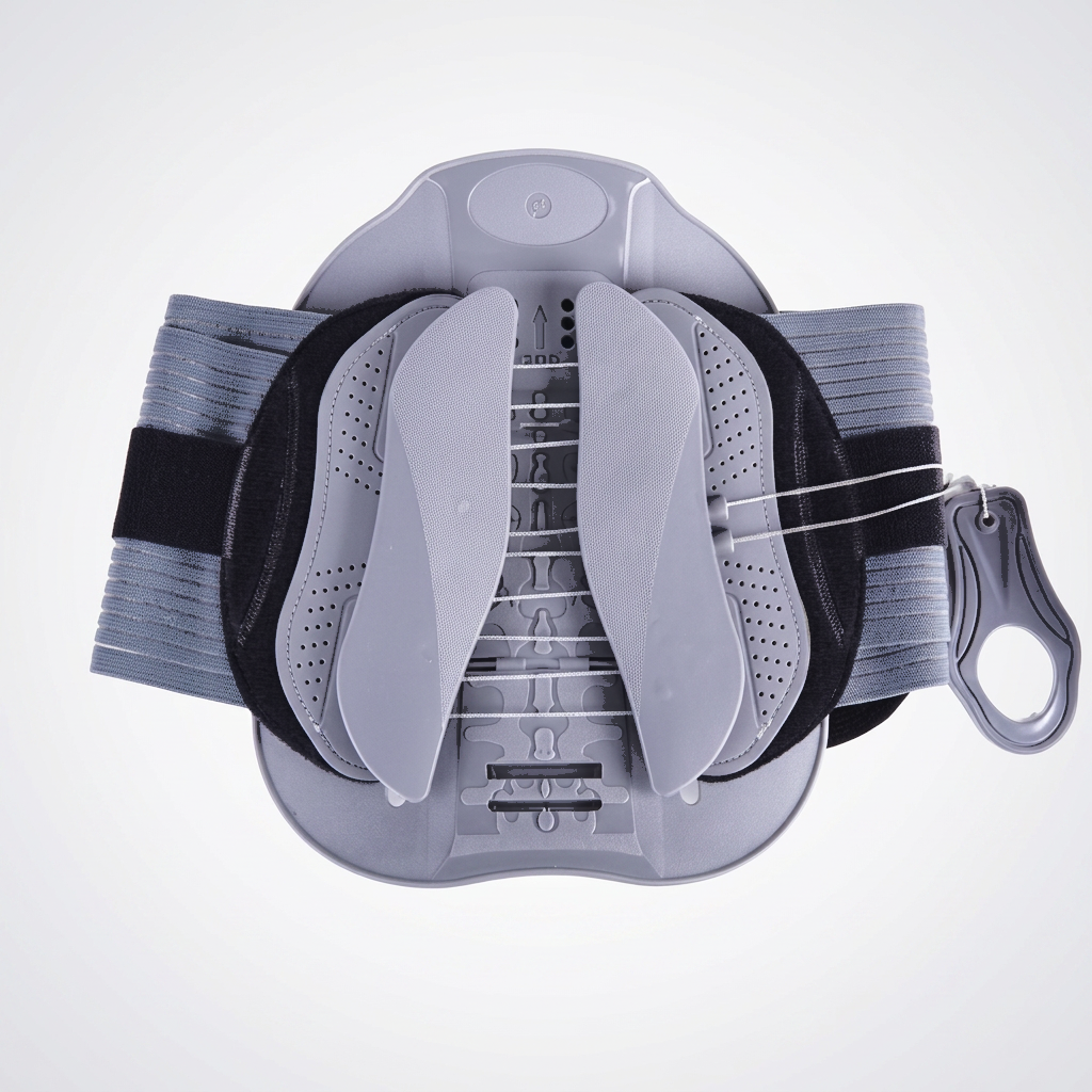 Corelva Support Belt lumbar back brace front view with pulley system